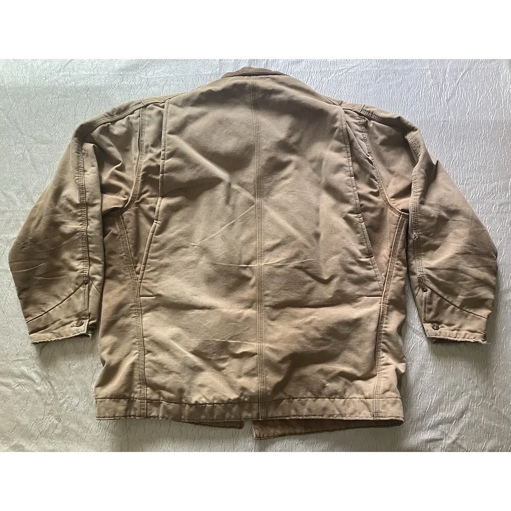 Carhartt Blanket Detroit Lined Canvas Chore Work Jacket 46 USA Made Pockets VTG